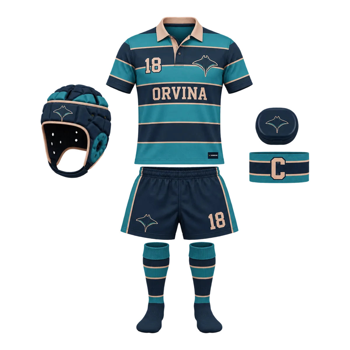 Orvina Retro Rugby design